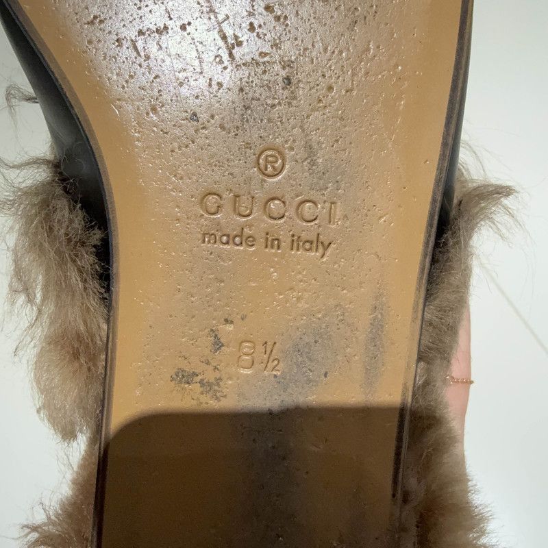 Gucci Gucci Black Lambskin Slip-On Mules - Size US 9 / EU 42 - 4 Thumbnail