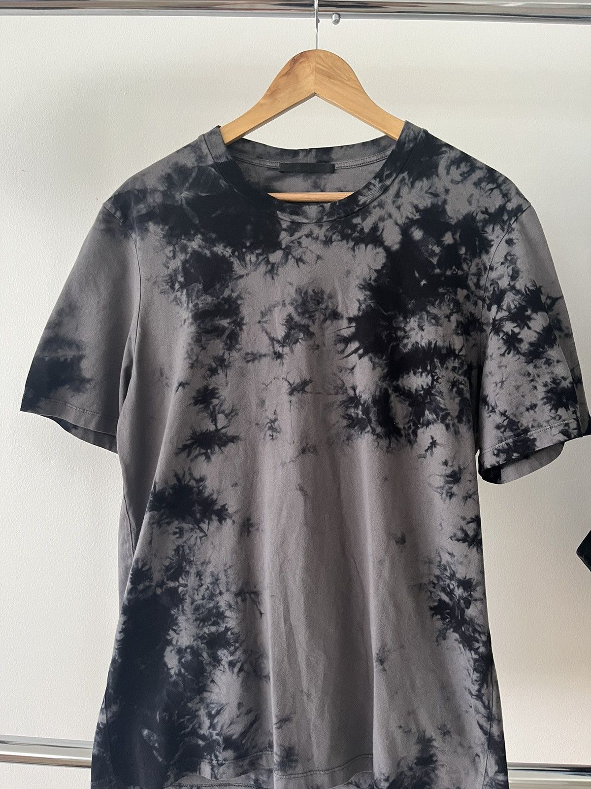 image of Helmut Lang Tye Dye Tee in Black, Men's (Size Medium)