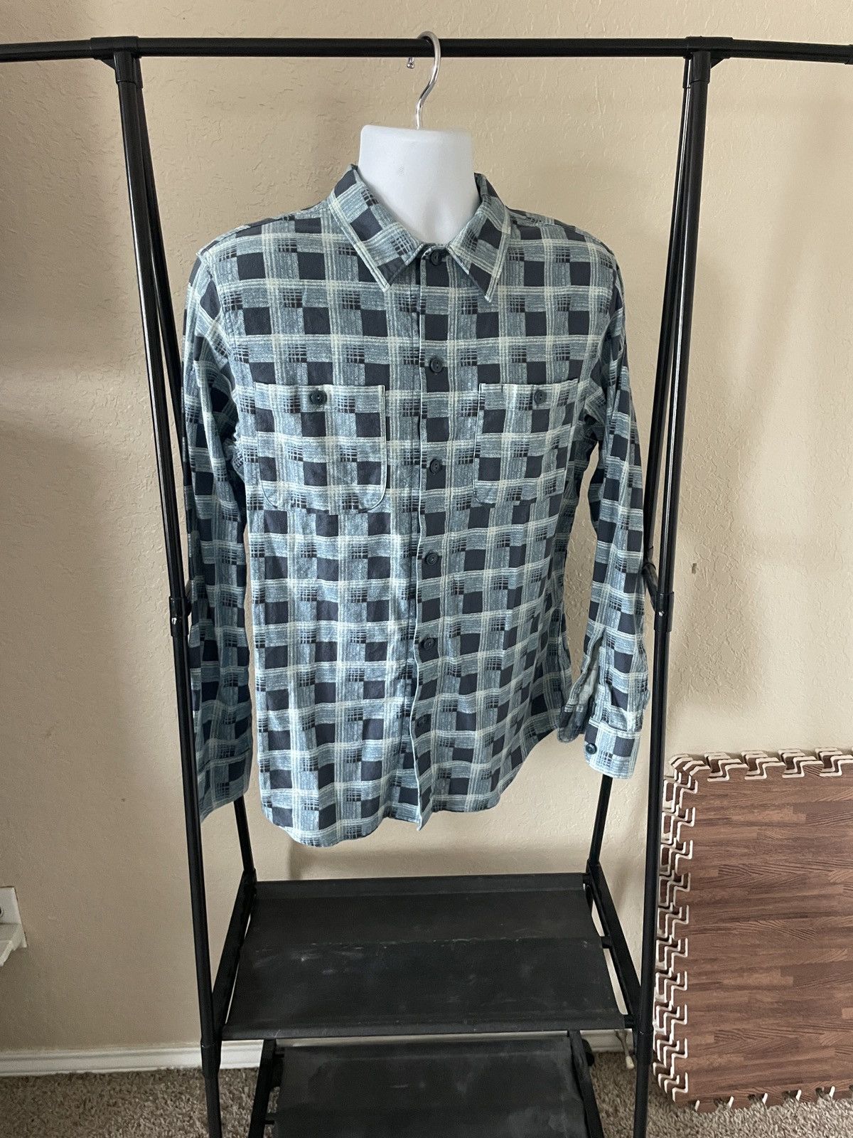 RRL Ralph Lauren Flannel Plaid button Front shirt Nwt 245.00 Size US M / EU 48-50 / 2 - 1 Thumbnail