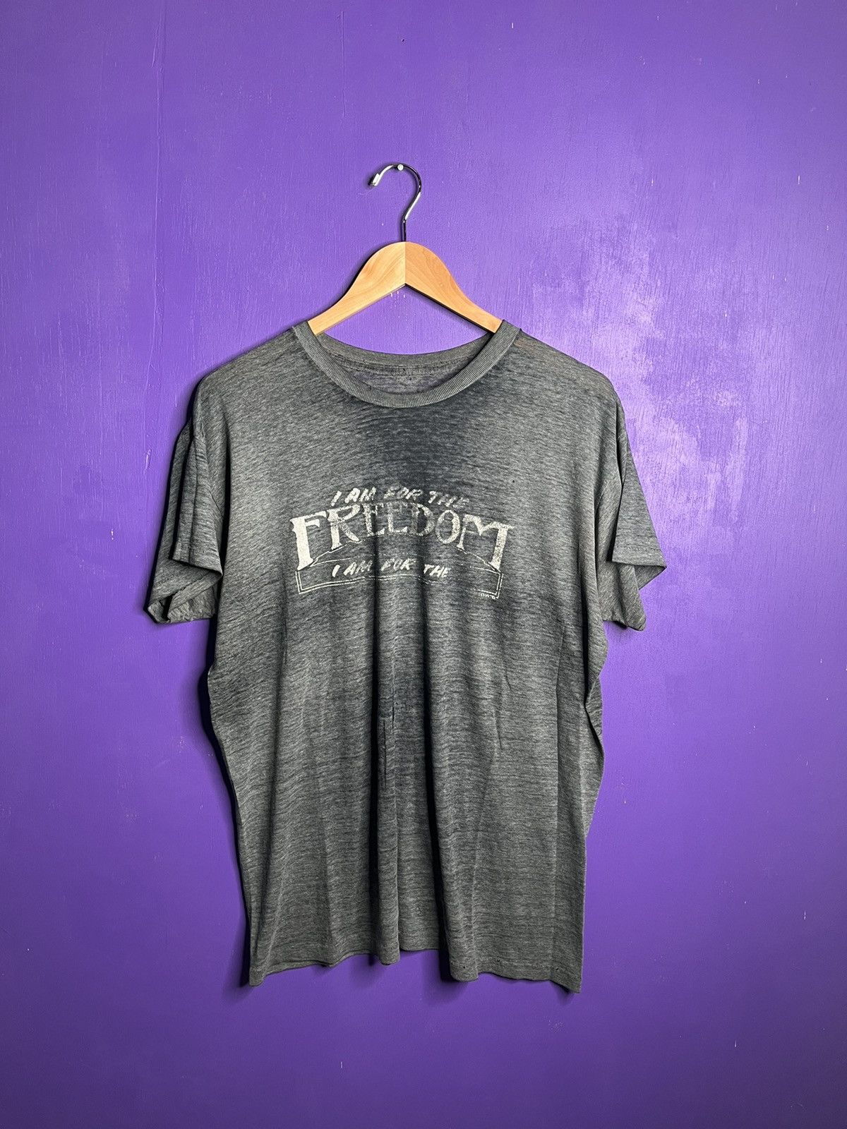 Vintage Vintage 1983 Hells outcasts for freedom t-shirt Size US L / EU 52-54 / 3 - 1 Thumbnail