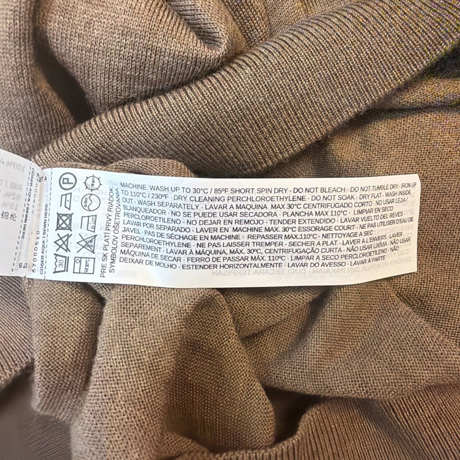 Mango MNG MAN size Medium Extrafine Merino Wool Rolled Neck BROWN Size US M / EU 48-50 / 2 - 7 Thumbnail