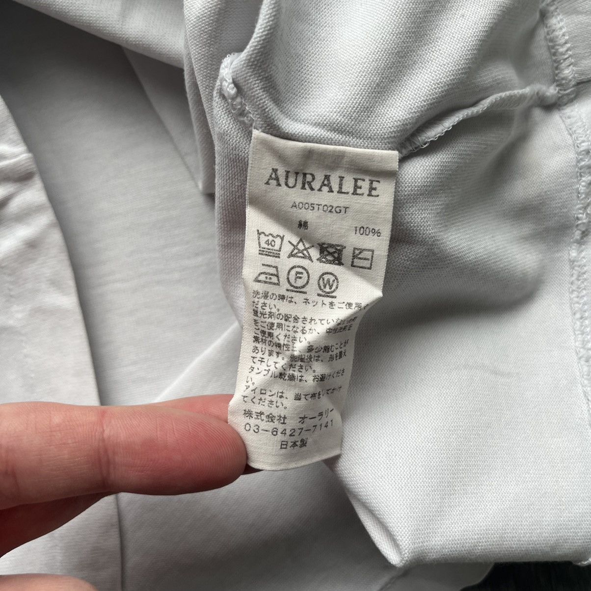 Auralee Auralee Japan White T Shirt Size US XL / EU 56 / 4 - 3 Thumbnail