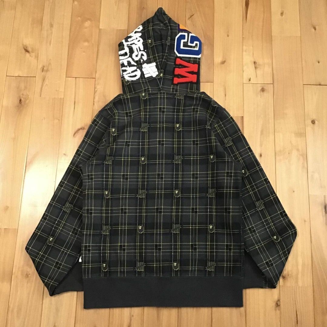 Bape × Undefeated BAPE × Undefeated Check Shark Full Zip Hoodie a bathing ape Size US S / EU 44-46 / 1 - 3 Thumbnail