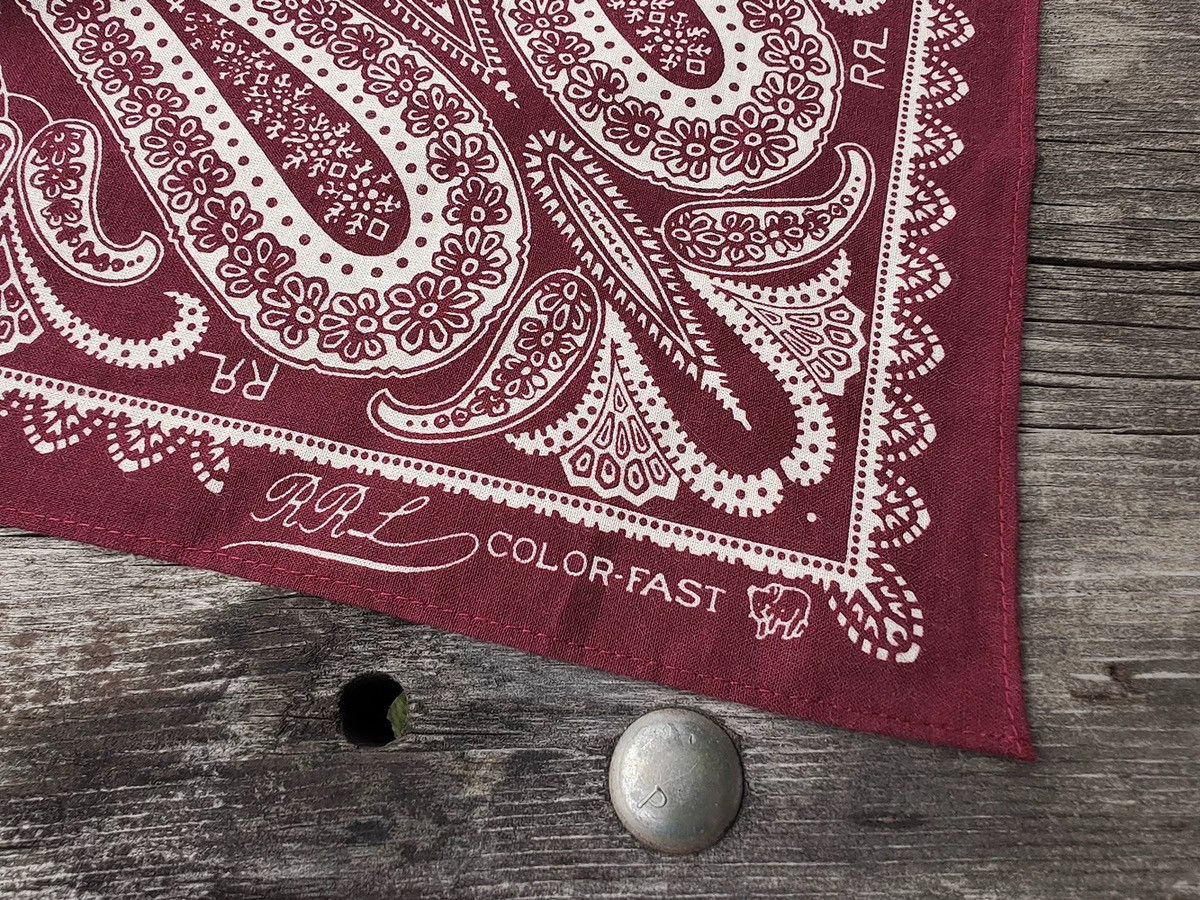 RRL Ralph Lauren RRL Indigo Turn of the Century Paisley Bandanna Scarf Size ONE SIZE - 3 Thumbnail