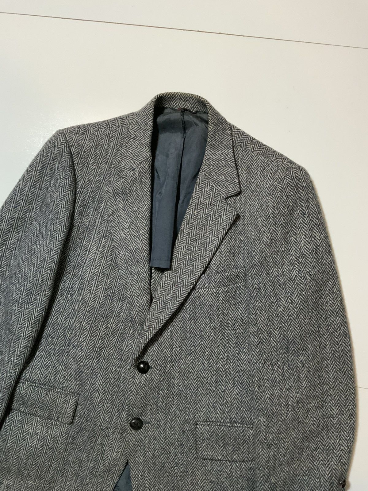 Harris Tweed VTG Harris Tweed Handwoven Wool Herringbone Blazer Jacket Size 42R - 5 Thumbnail