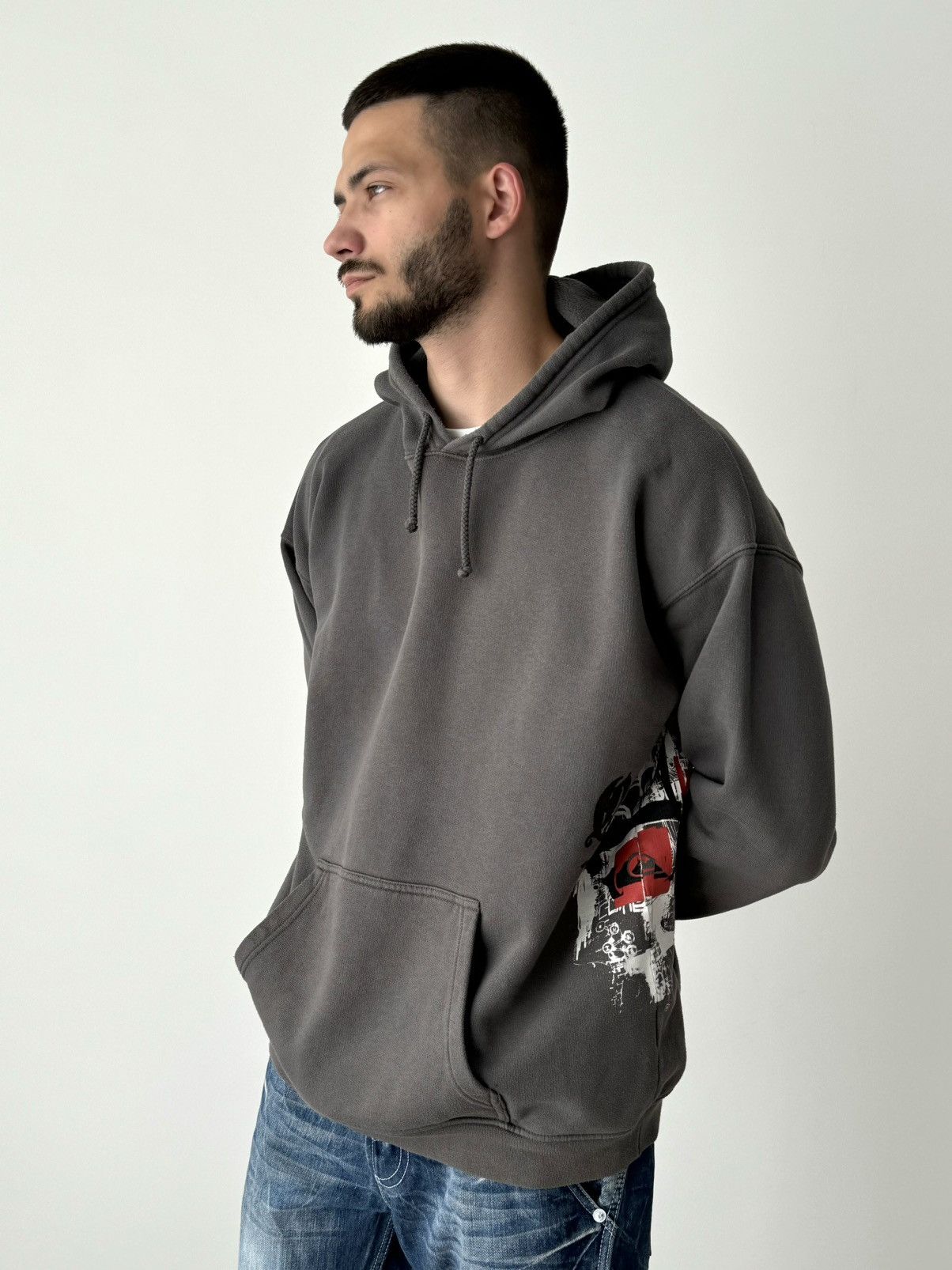 Quiksilver × Vintage Vintage Y2K Quiksilver Boarding Skate Hoodie Size US XL / EU 56 / 4 - 1 Thumbnail