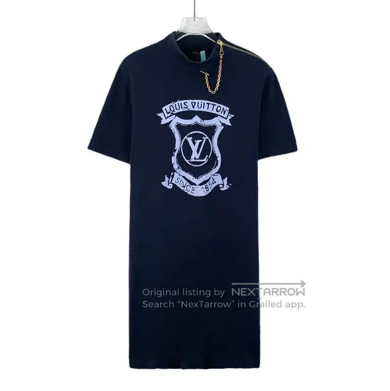 Louis Vuitton Louis Vuitton Navy Cotton Women's Dress . Size XL / US 12-14 / IT 48-50 - 1 Thumbnail