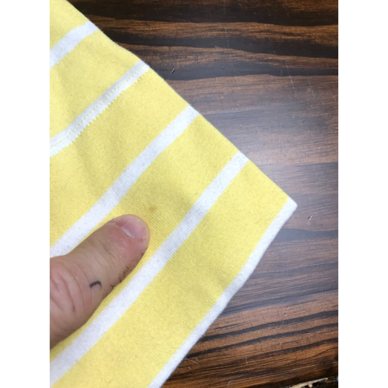 Vintage Christopher & Banks Shirt Women's XL Yellow Striped T-Shirt Casual Layer Your Look Mens? Girls? Wait. Size XL / US 12-14 / IT 48-50 - 5 Thumbnail