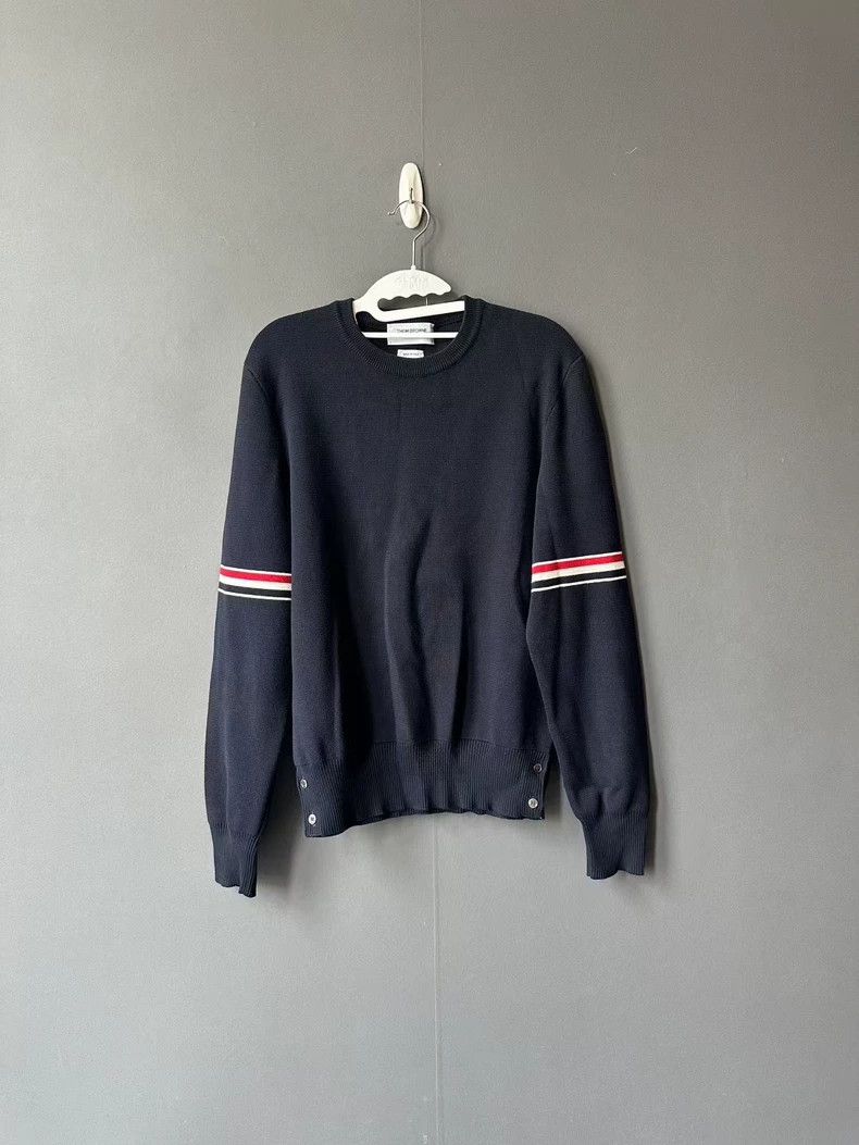 Thom Browne Thom Browne Double-Sleeve Stripe Sweater - dmc Size US M / EU 48-50 / 2 - 1 Thumbnail