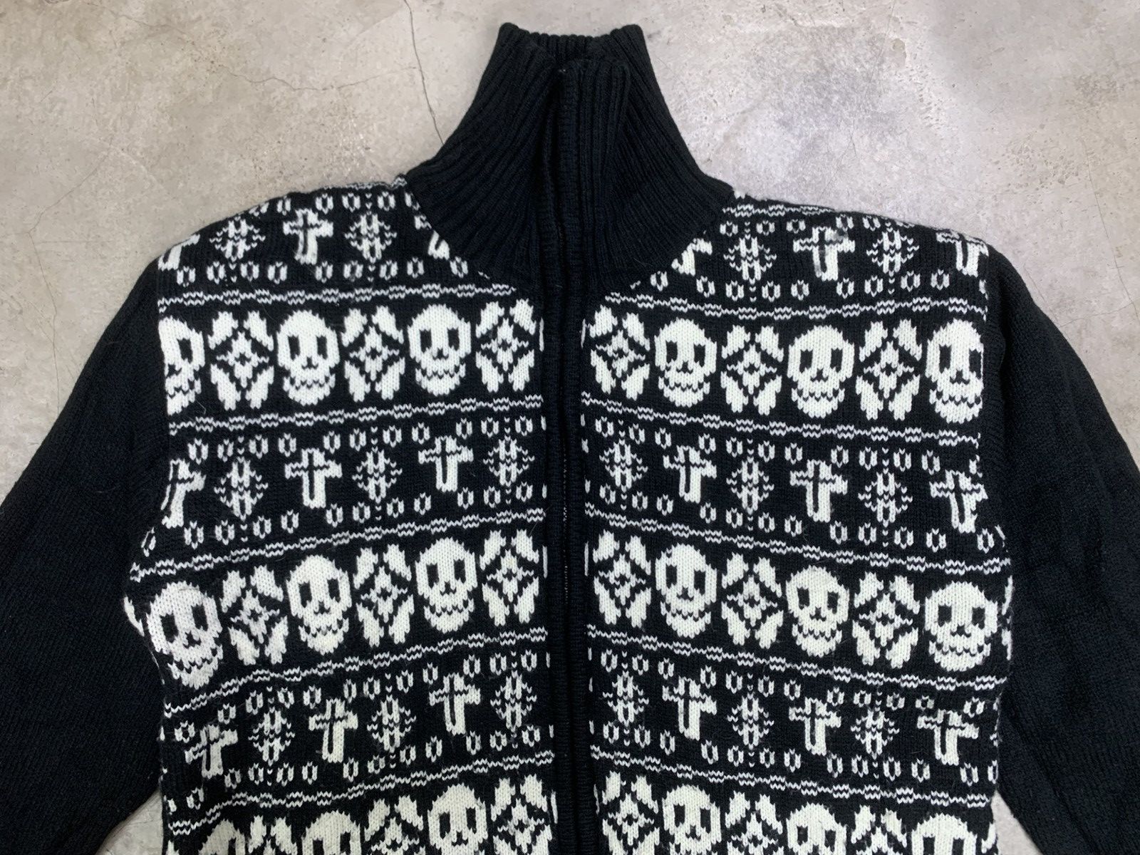 Japanese Brand Vintage Skull Cross Generate Original Garments Knitwear Size US L / EU 52-54 / 3 - 3 Thumbnail