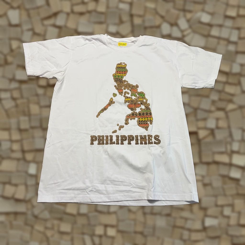 Vintage Fiesta Shirt Men White Philippines Map Mabuhay Pinoy Crew Neck Short Sleeve XL Regular Vintage: No Size US XL / EU 56 / 4 - 1 Thumbnail