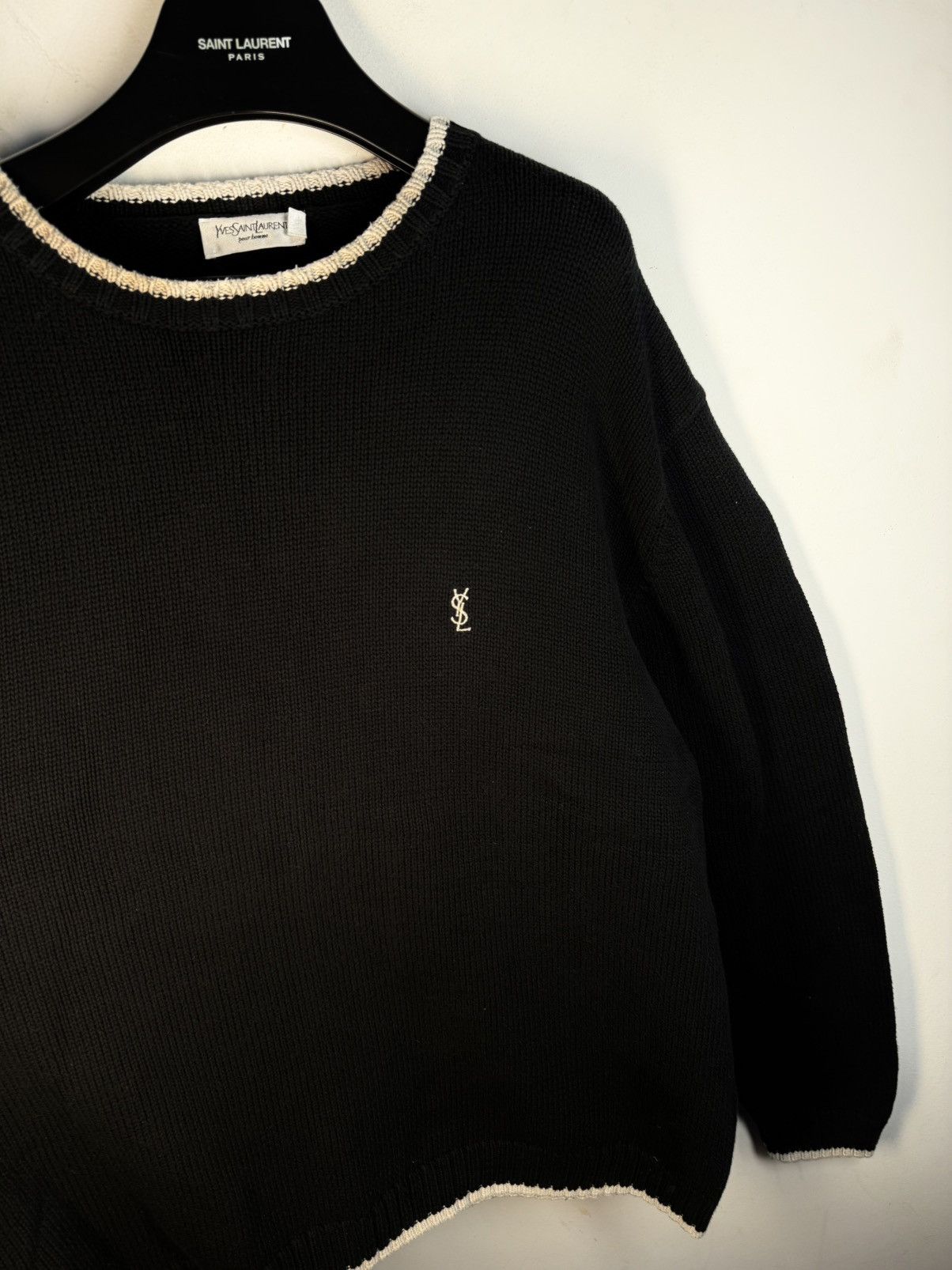 Yves Saint Laurent Black YSL Sweater Knit Size US XXL / EU 58 / 5 - 8 Thumbnail