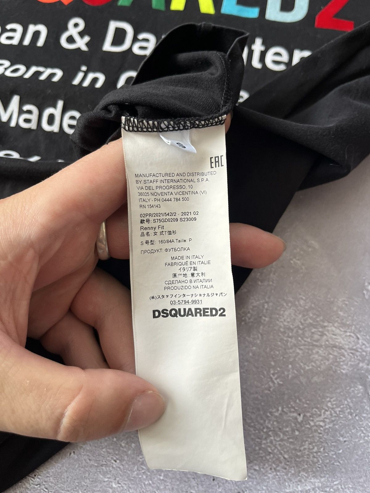 Dsquared2 Dsquared2 Multicolor Logo T-Shirt Black Size US S / EU 44-46 / 1 - 4 Thumbnail
