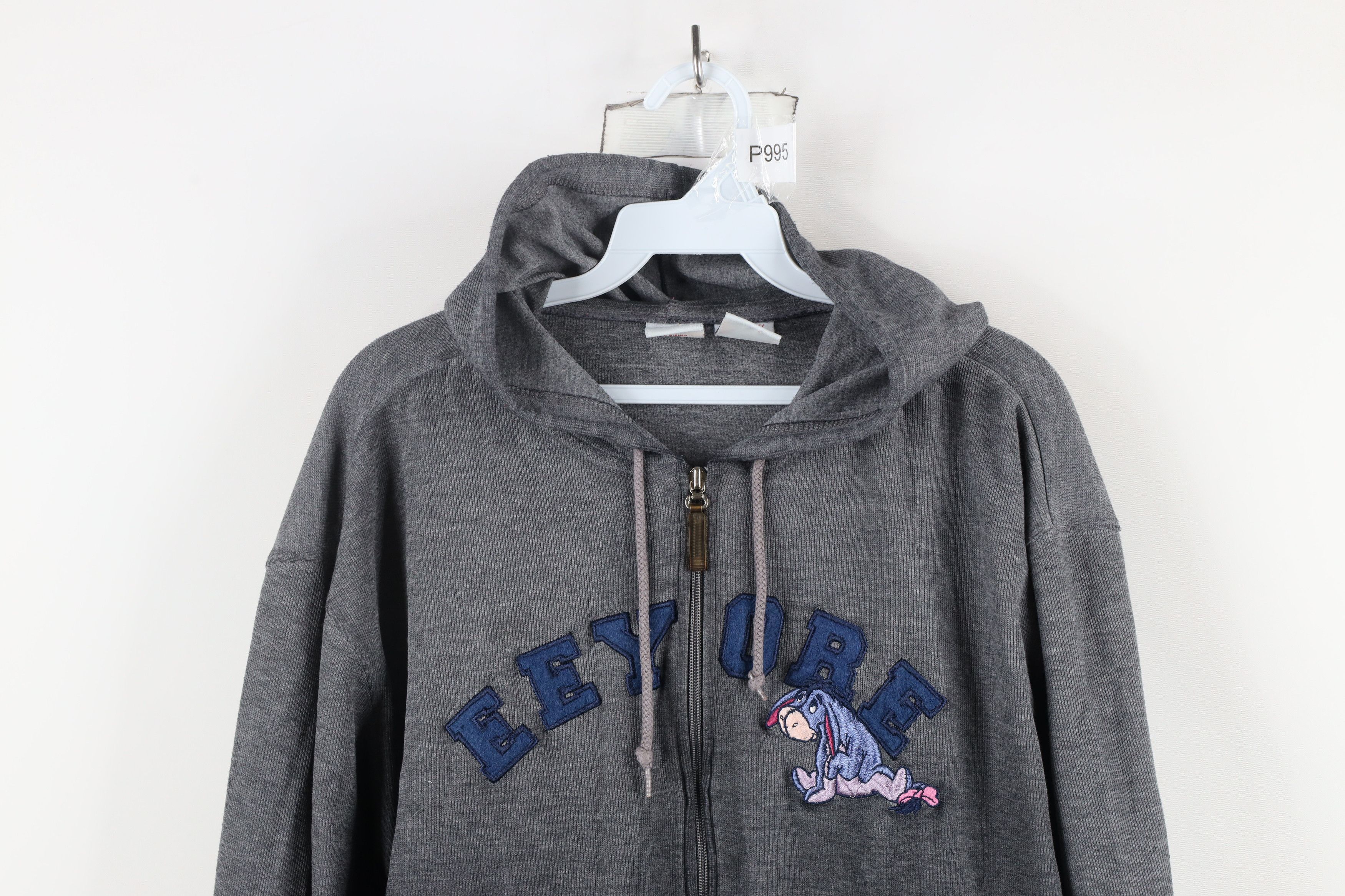 Disney × Vintage Vintage 90s Disney Winnie the Pooh Eeyore Full Zip Hoodie Size XL / US 12-14 / IT 48-50 - 2 Thumbnail