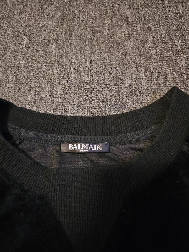 Balmain Balmain Mercerized Cotton Sweatshirt Size US XL / EU 56 / 4 - 6 Thumbnail