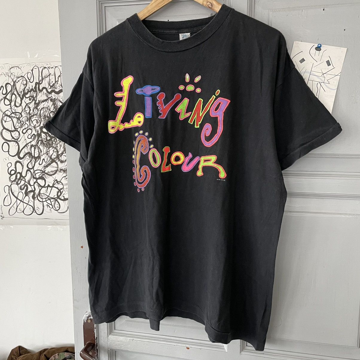 Band Tees × Vintage Vintage 1991 Living Colour Rare Band T-Shirt Size US L / EU 52-54 / 3 - 7 Thumbnail