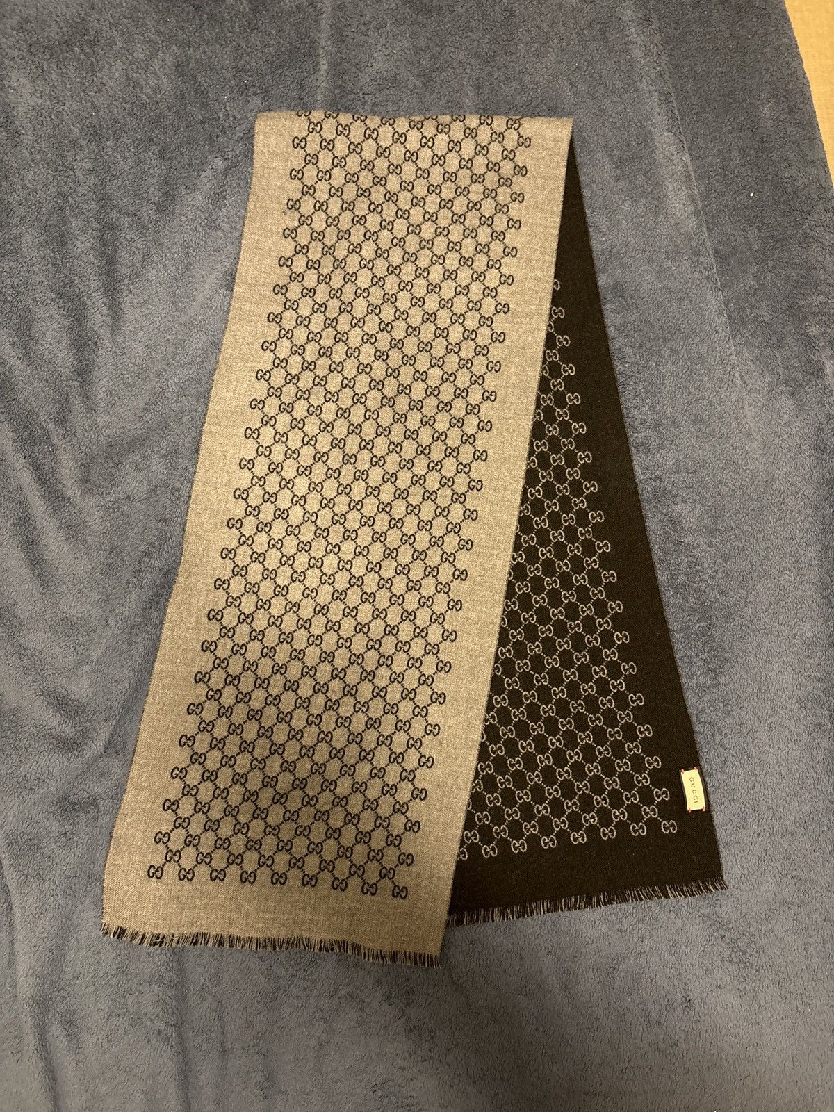 Gucci Gucci - Double jacquard GG wool scarf REVERSIBLE Size ONE SIZE - 6 Thumbnail