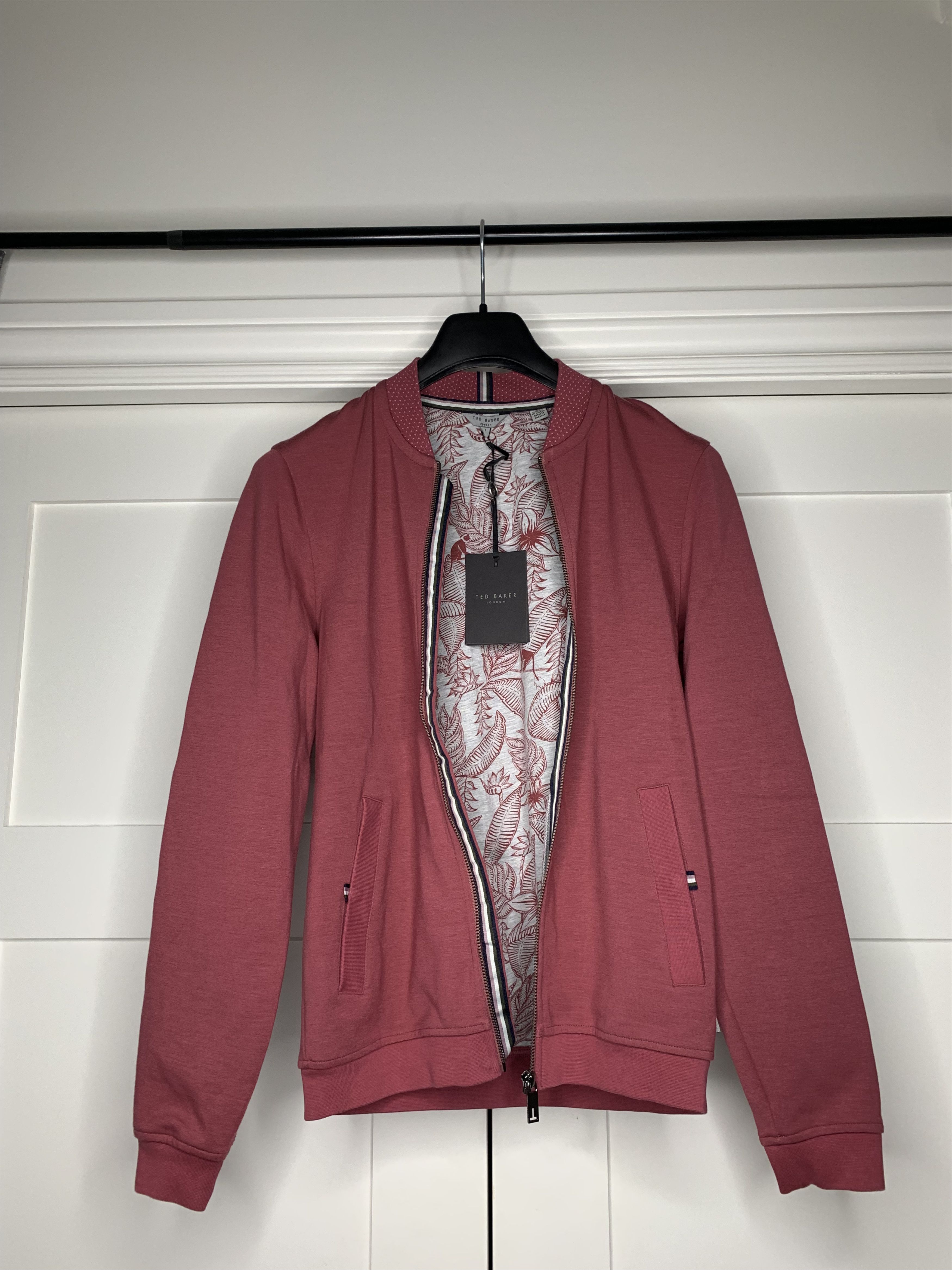 Ted Baker Ted Baker Pink Wolf Bonded Jersey Bomber Size US S / EU 44-46 / 1 - 4 Thumbnail