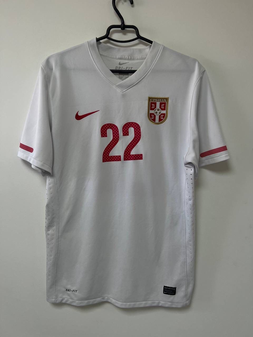 Nike Serbia World Cup 2010 Away Player Issue Jersey Football L Size US L / EU 52-54 / 3 - 1 Thumbnail