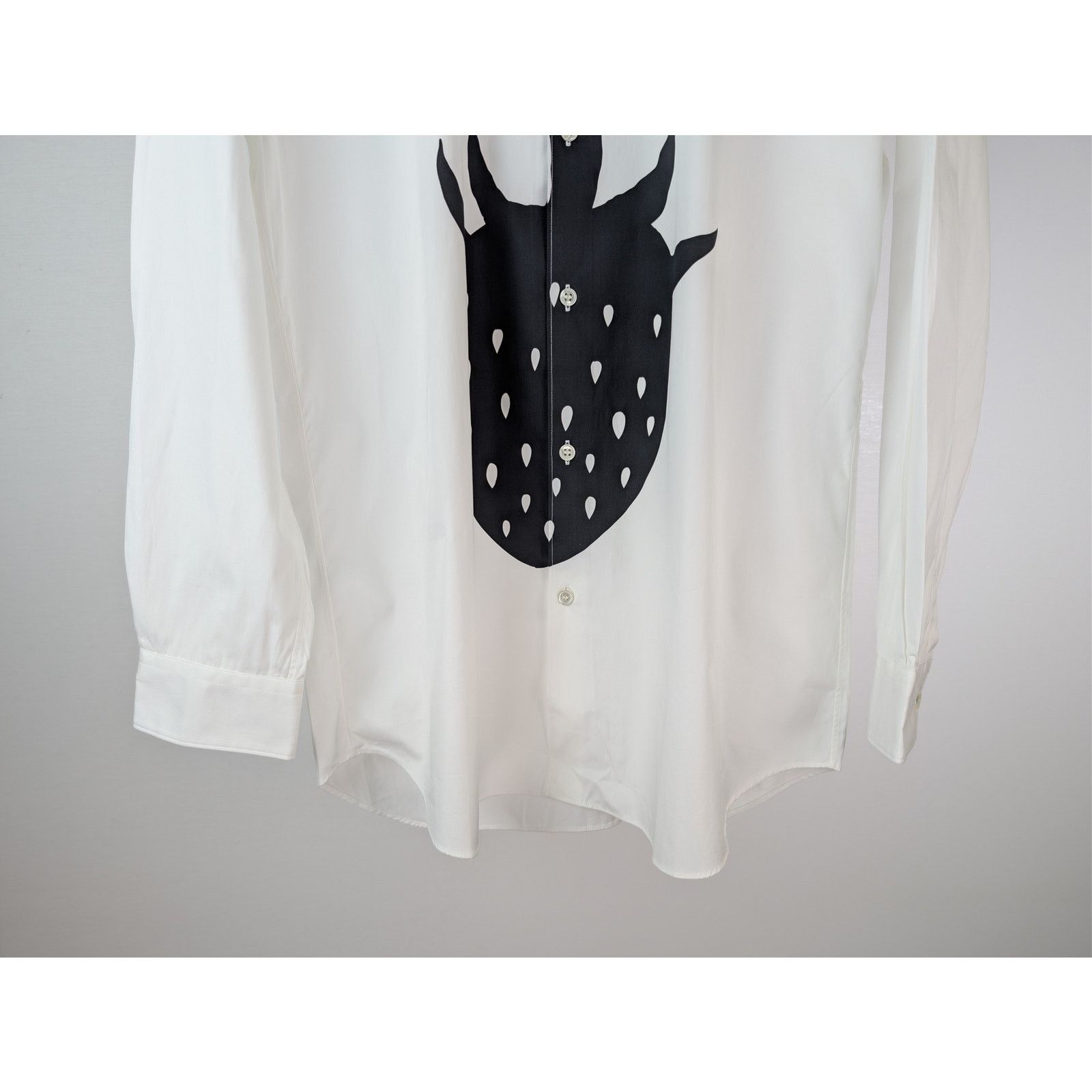 Comme des Garcons SHIRT o1rshd1 Fresh Graphic-Print Cotton Shirt in White / Black Size US XL / EU 56 / 4 - 4 Thumbnail