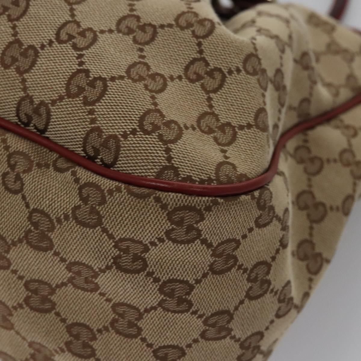 Gucci GUCCI GG Canvas Tote Bag Beige Gold Red Size ONE SIZE - 13 Thumbnail