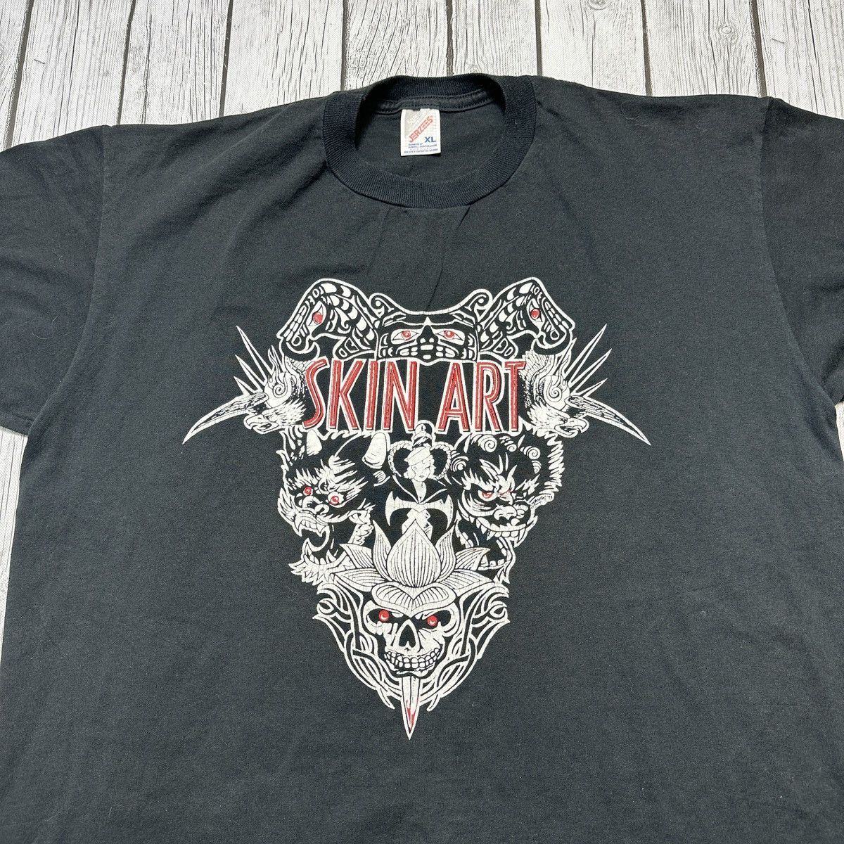 Jerzees × Vintage Vintage Skin Art tee Size US XL / EU 56 / 4 - 3 Thumbnail