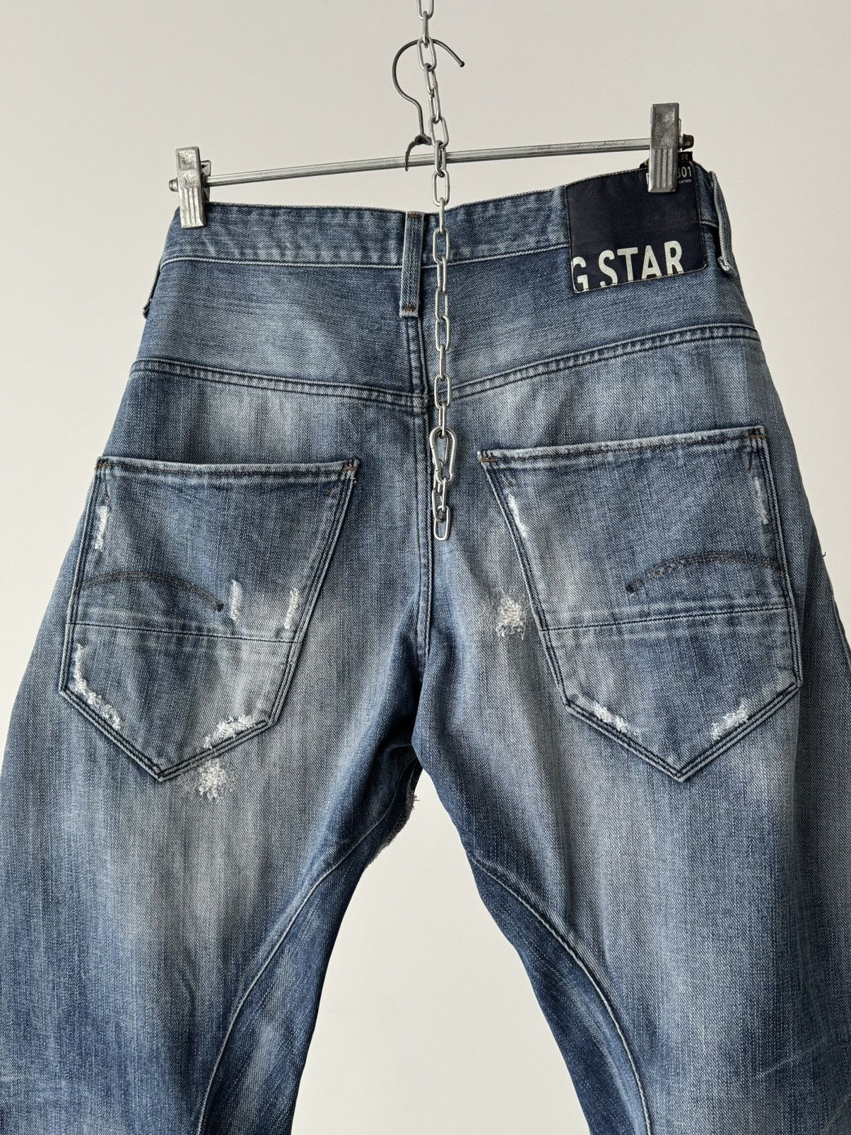 G-Star G-Star RAW Arc Loose Tapered Distressed Faded Jeans Pants Size US 36 / EU 52 - 8 Thumbnail