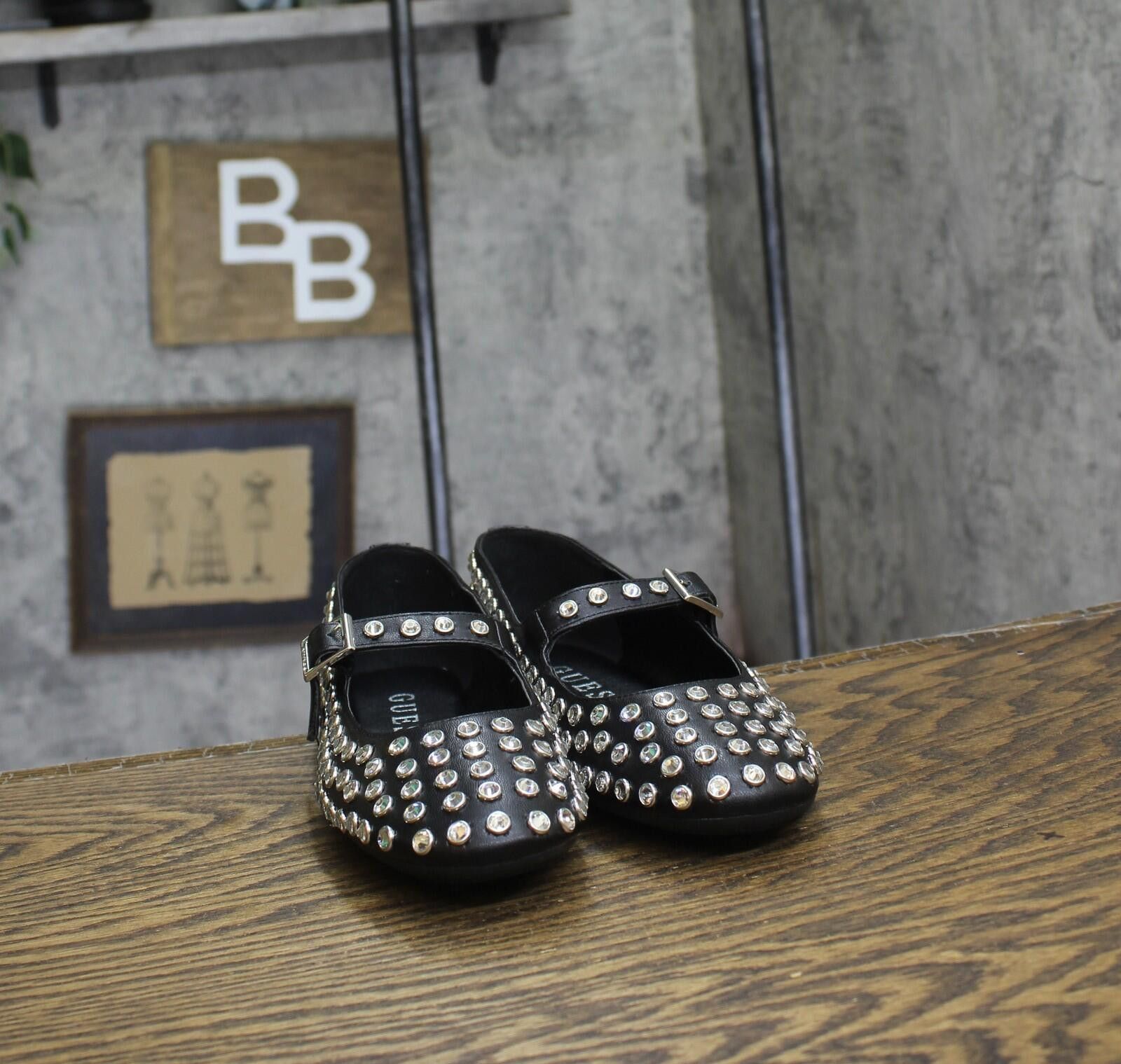 Guess Nwt Guess Mary Jane Flat Rhinestone Gwkalidal Black 7.5m Size US 7.5 / IT 37.5 - 3 Thumbnail
