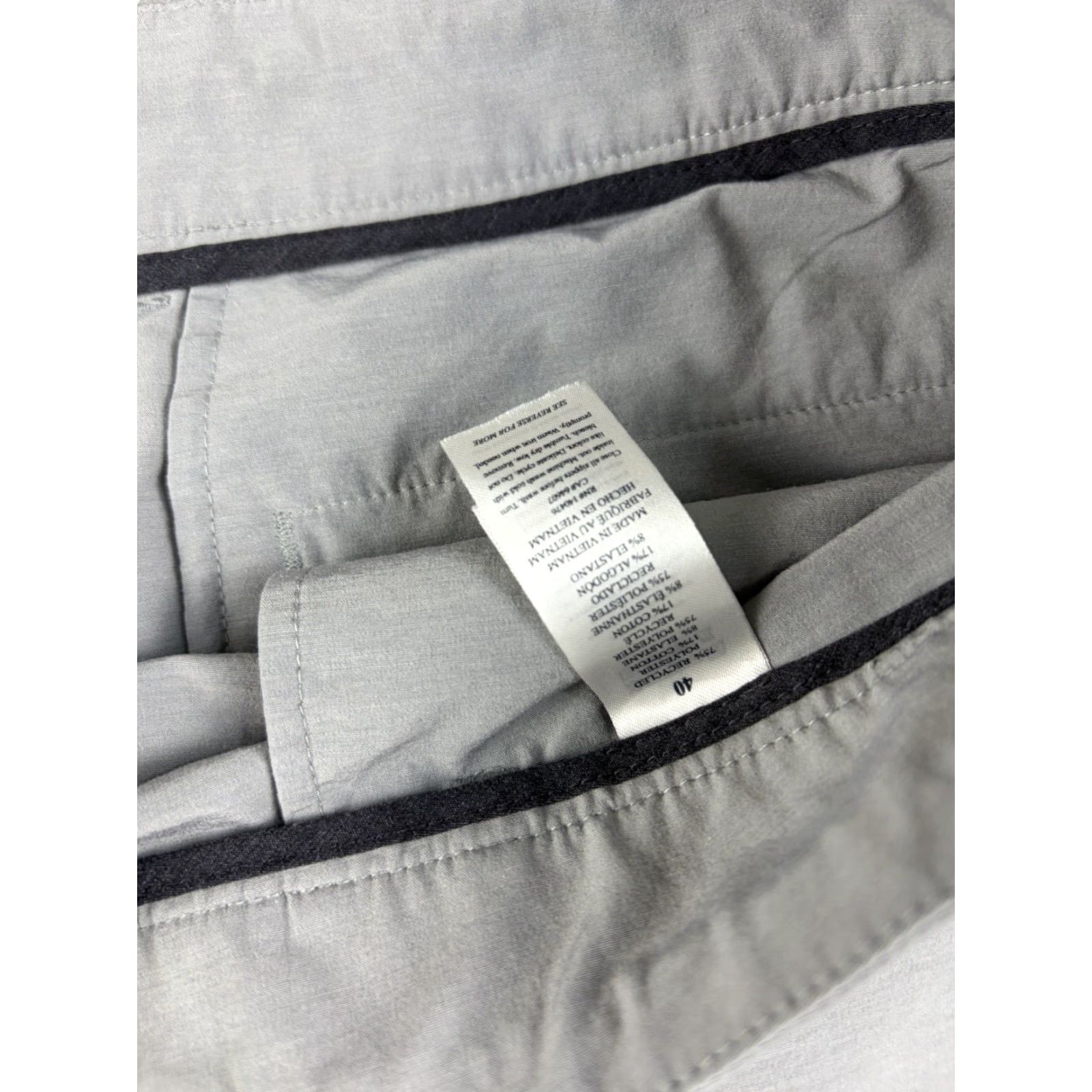 Faherty Faherty All Day Shorts Mens 40 Gray Casual Outdoor Cotton Blend Stone Chino Lightweight Pockets Stretch Regular Size US 40 / EU 56 - 5 Thumbnail