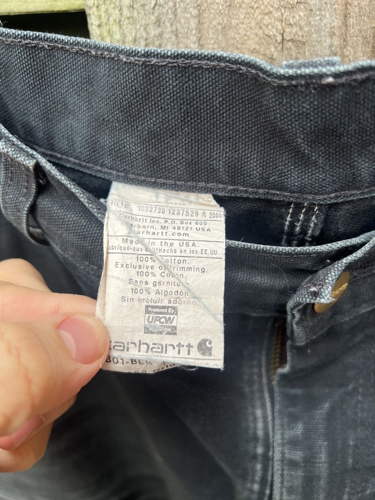 Carhartt × Vintage Vintage Black Carhartt Double Knees Size US 32 / EU 48 - 4 Thumbnail