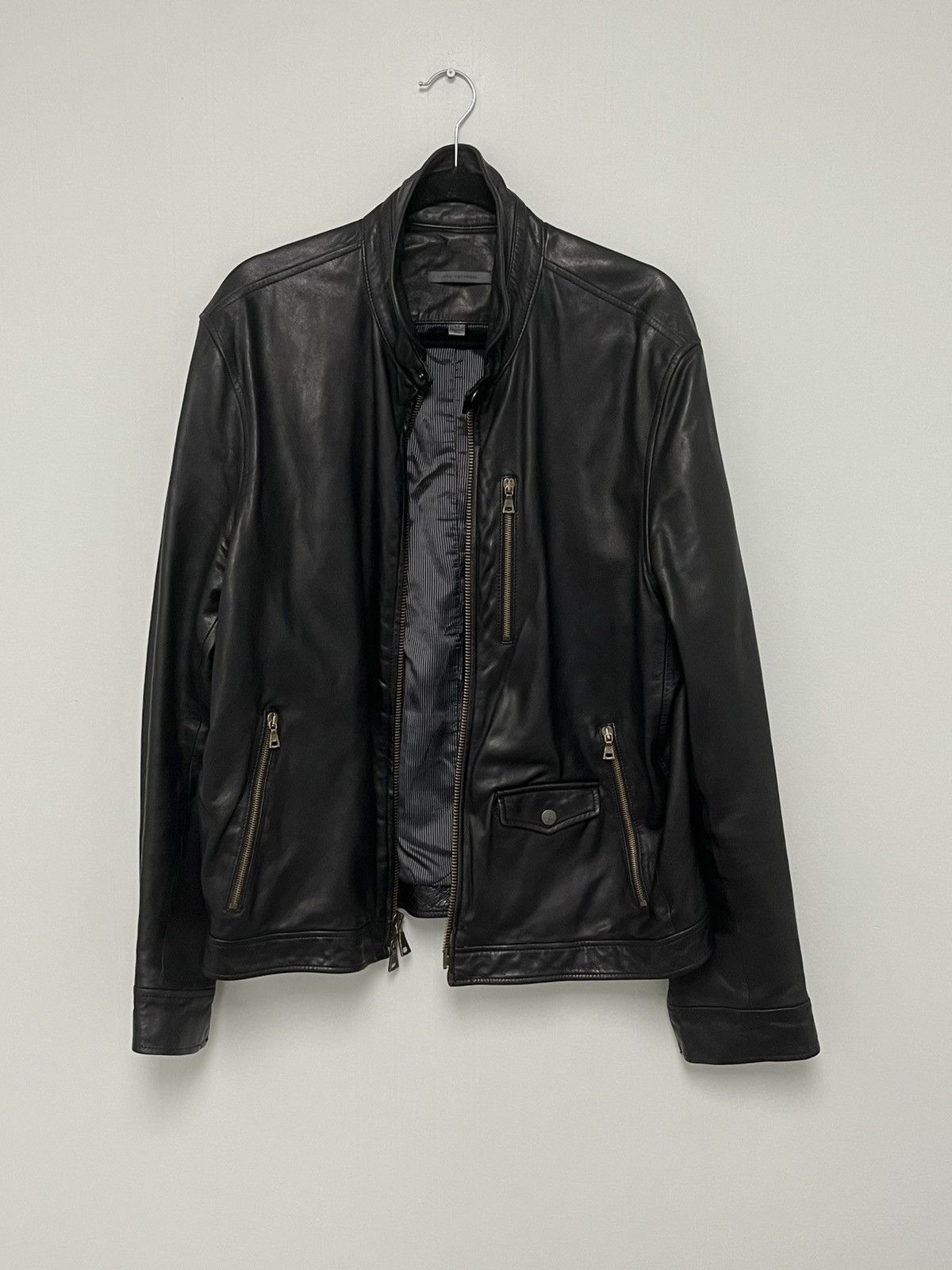 John Varvatos York Leather Jacket EU 56 USA 46 Size US XL / EU 56 / 4 - 10 Thumbnail