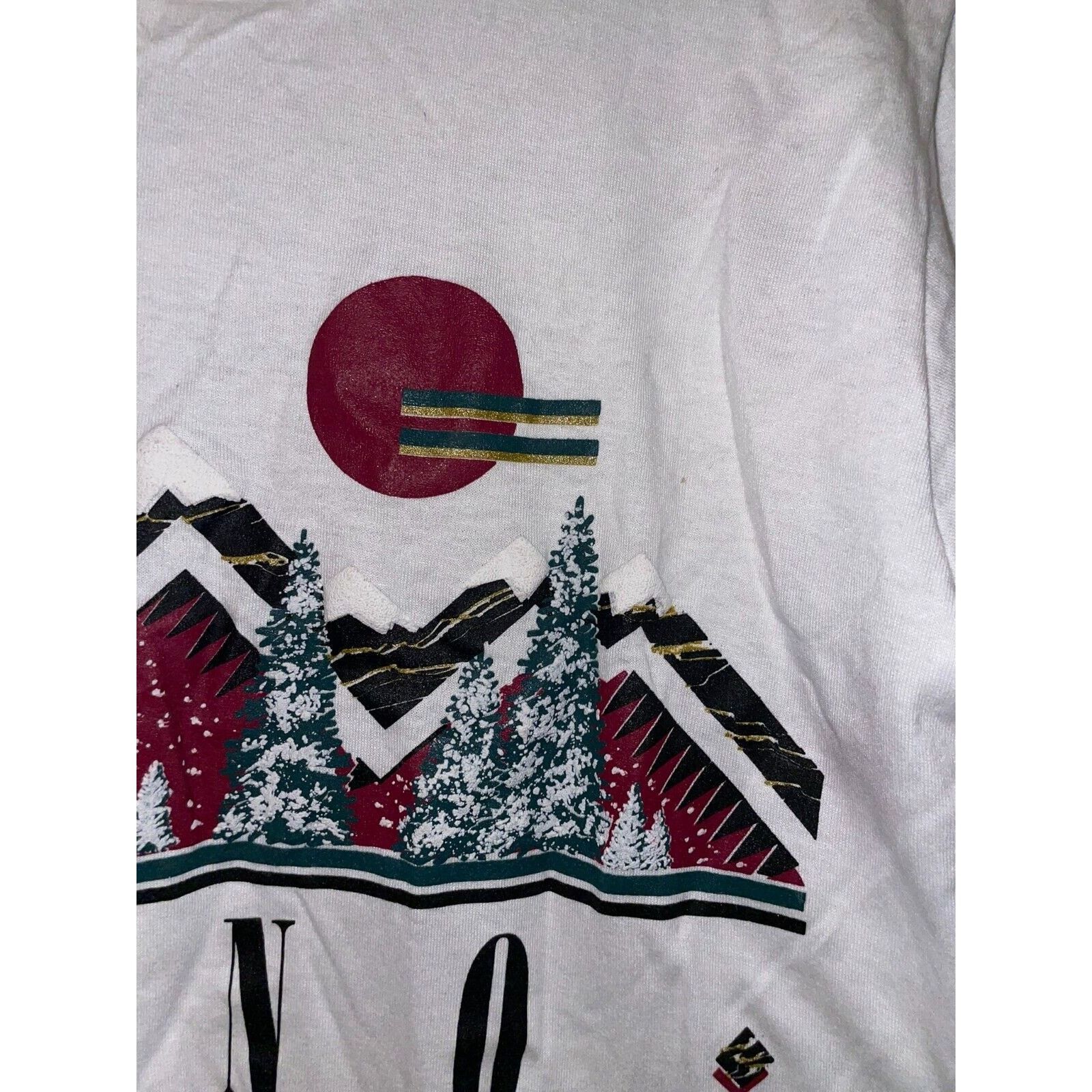 Jerzees Vintage Reno Nevada Shirt Nature Graphic White M Tee 90s Size US M / EU 48-50 / 2 - 6 Thumbnail