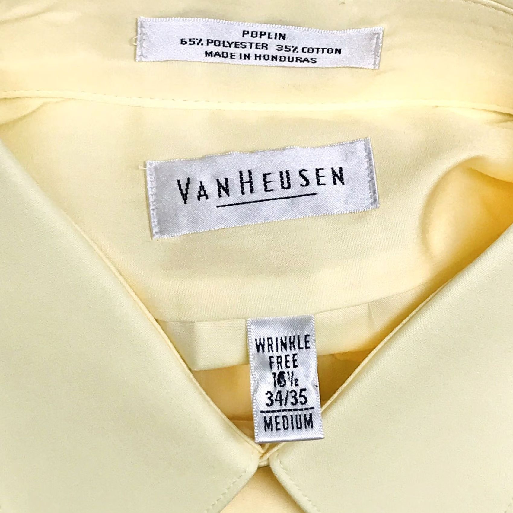 Van Heusen VAN HEUSEN Shirt Button-Up Long Sleeve Wrinkle Resistant Cream M 15 1/2 34/35 Men Pocket Casual Dress Workwear Size US M / EU 48-50 / 2 - 3 Thumbnail