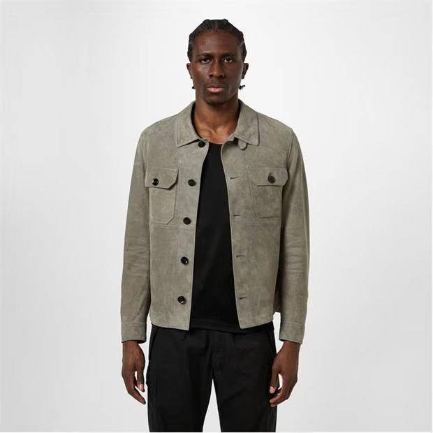 Tom Ford o1g2r1mq0724 Suede Over Shirt Jackets in Grey Size US M / EU 48-50 / 2 - 3 Thumbnail