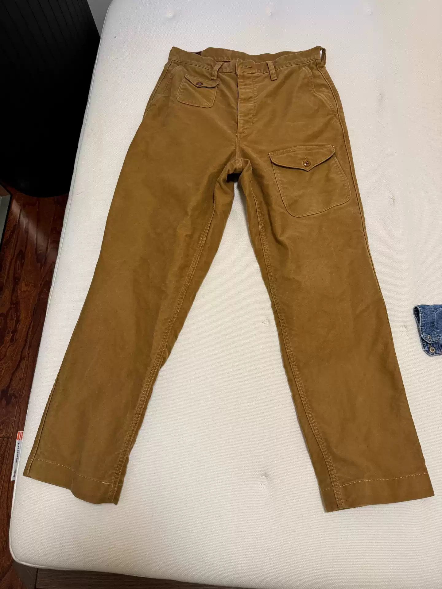 image of Freewheelers Utica Trousers Nissan Heavy Loose Tapered Outdoor Workwear Casual Pants in Khaki (Size