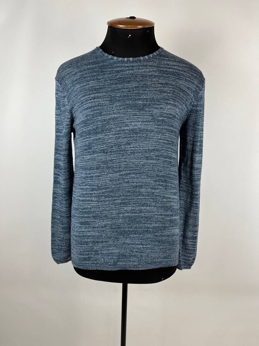 Designer × John Varvatos John Varvatos Mens Sweater Linen Cotton Blend Grunge (0336) Size US M / EU 48-50 / 2 - 1 Thumbnail