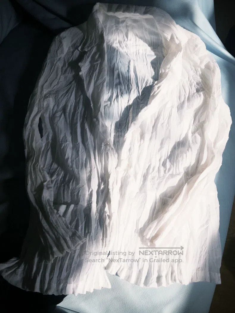 Issey Miyake Issey Miyake White Pleated Shirt Size M / US 6-8 / IT 42-44 - 6 Thumbnail
