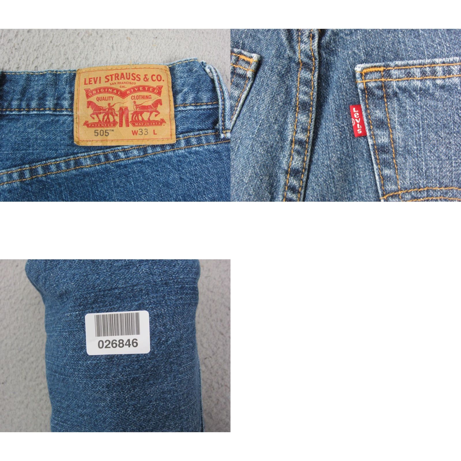 Levi's VINTAGE Levi's 505 Shorts Mens 33 Blue Denim 90s Jeans Jorts Casual Workwear Size US 33 - 9 Thumbnail