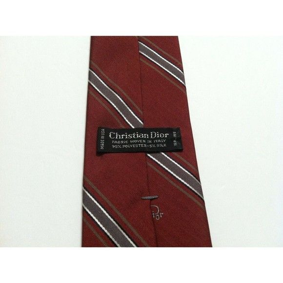 Christian Dior Monsieur CHRISTIAN DIOR VINTAGE MENS 95%POLYESTER 5%SILK TIE WIDTH:3" Size ONE SIZE - 4 Thumbnail