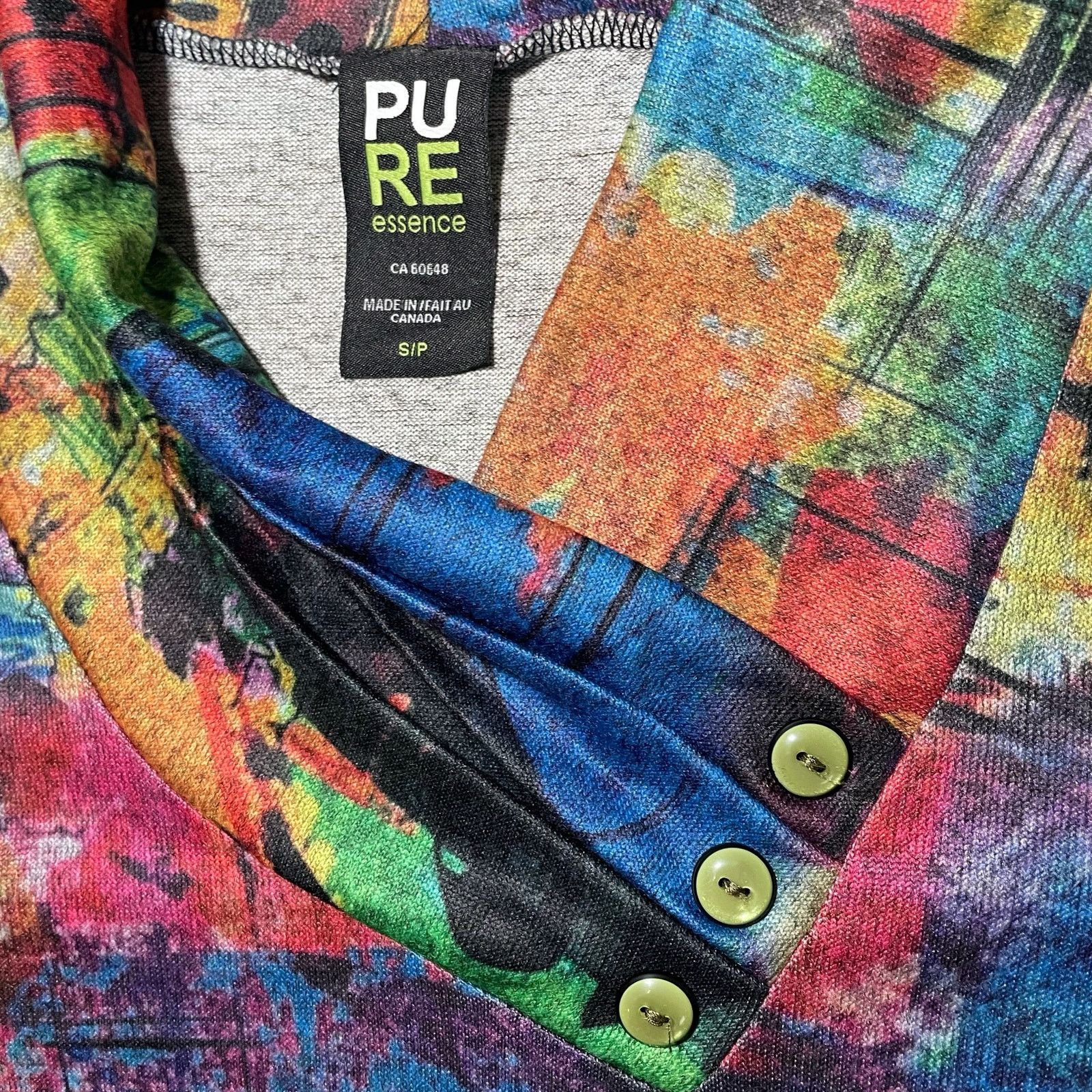 Other PURE essence Canada Tunic Sweater Bold Print Colorful Small Size S / US 4 / IT 40 - 4 Thumbnail