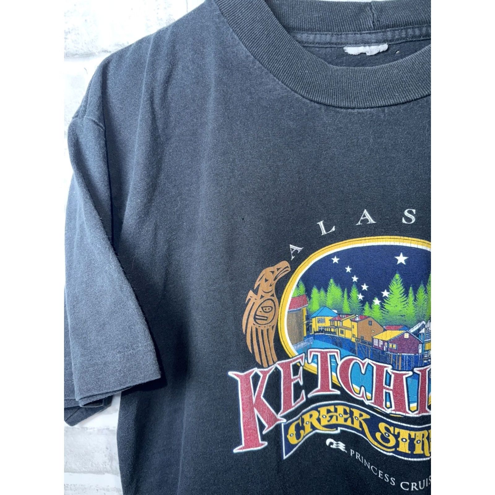 Vintage VINTAGE Princess Cruises Graphic Tee Shirt Mens L Black Alaska Ketchikan Creek Street Princess Cruises Graphic Tee Mens L Size US L / EU 52-54 / 3 - 3 Thumbnail