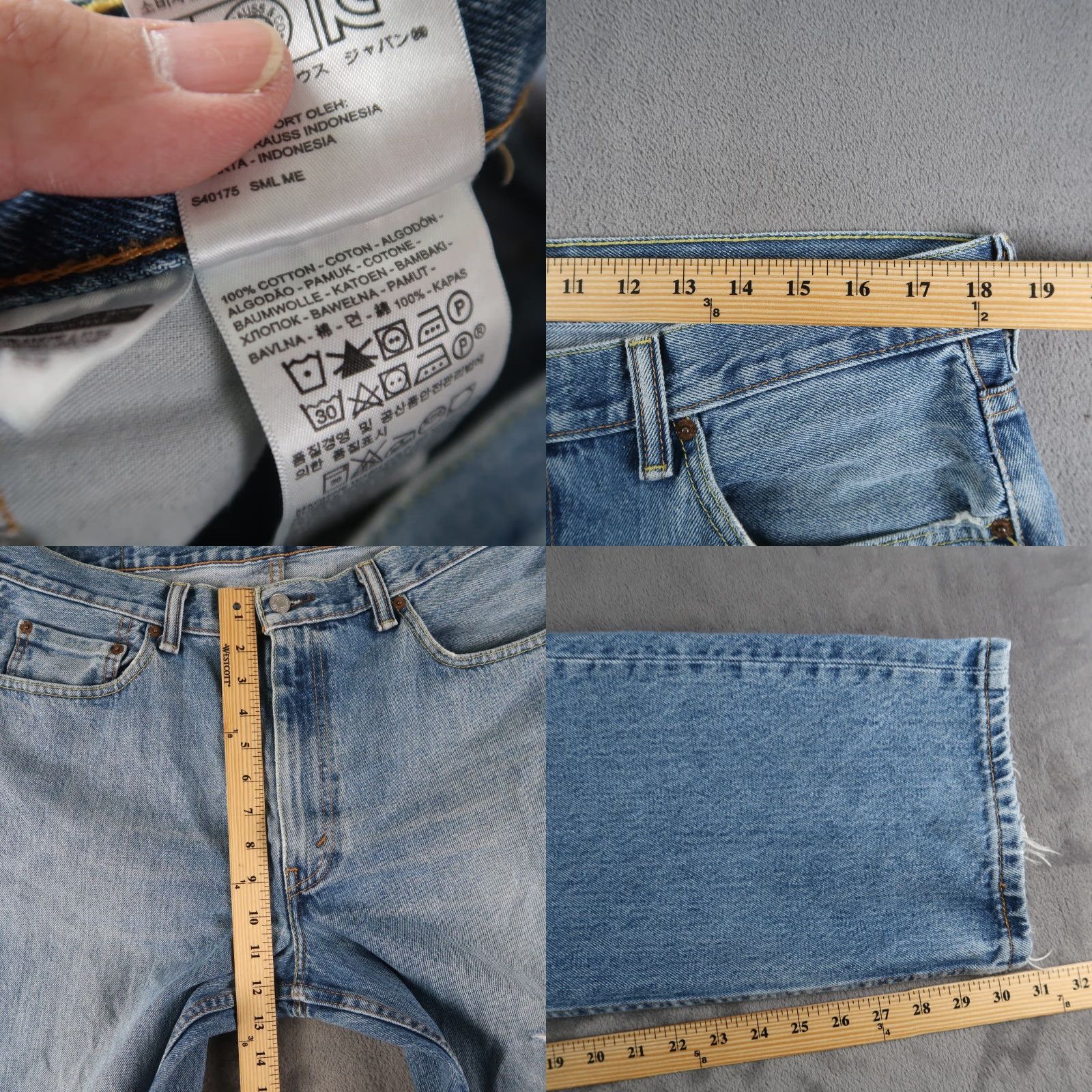 Levi's Levis 550 Mens Jeans 36x32 Blue Denim Size US 36 / EU 52 - 8 Thumbnail