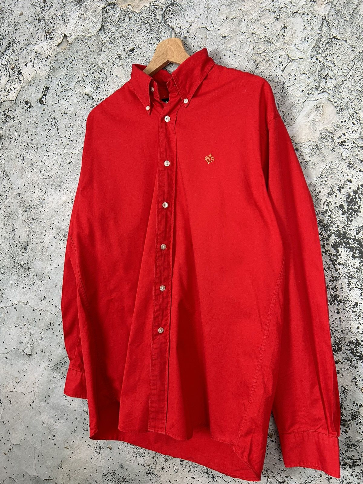 Christian Dior Monsieur Vintage Christian Dior Monsieur Red Logo Shirt Button 90s Size US M / EU 48-50 / 2 - 2 Thumbnail