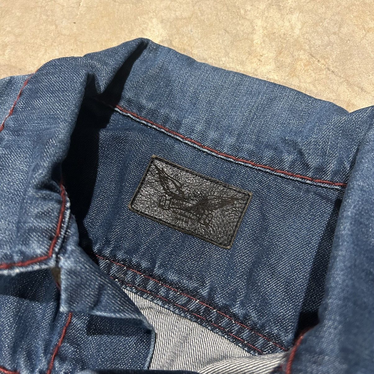 Japanese Brand × Robins Jeans × Vintage Robin’s Jeans Thick Stitch Denim Jacket Oversized Designer Size US XXL / EU 58 / 5 - 9 Thumbnail