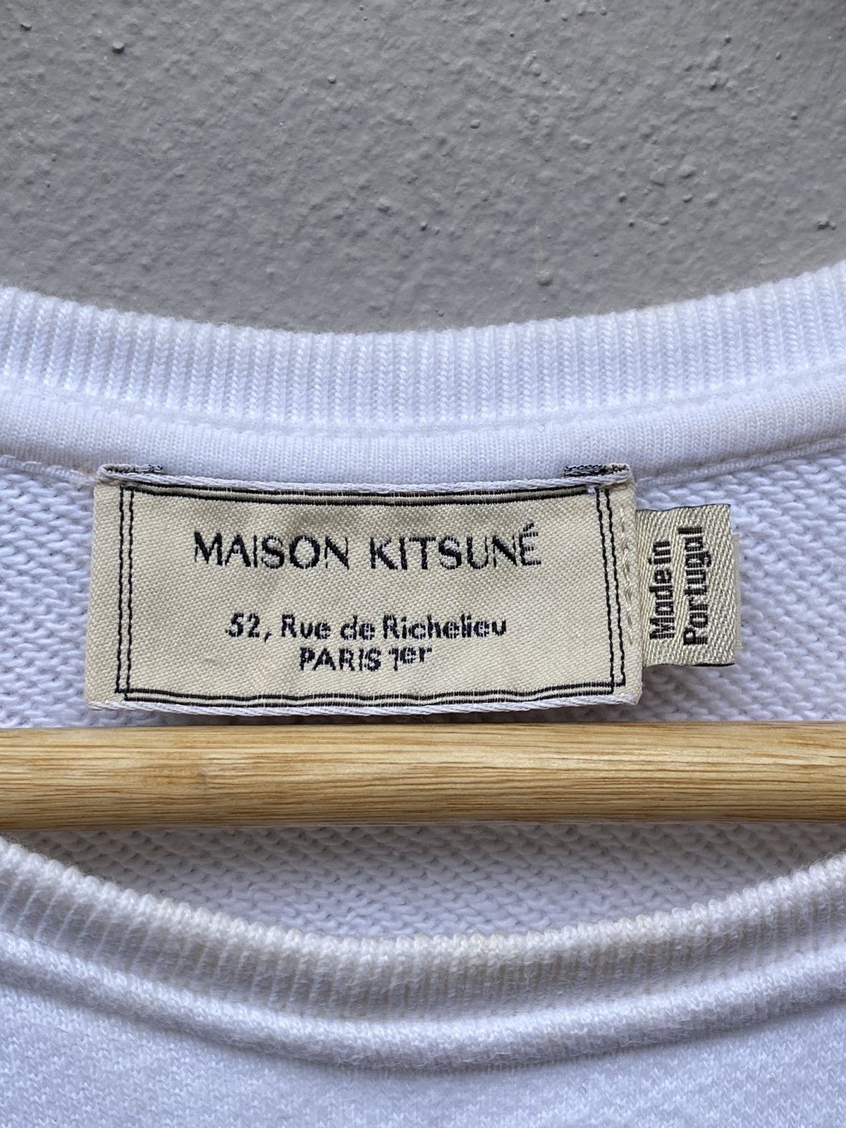 Designer × Maison Kitsune Music Fashion by MAISON KITSUNE White Sweatshirt Jumper Size M / US 6-8 / IT 42-44 - 4 Thumbnail
