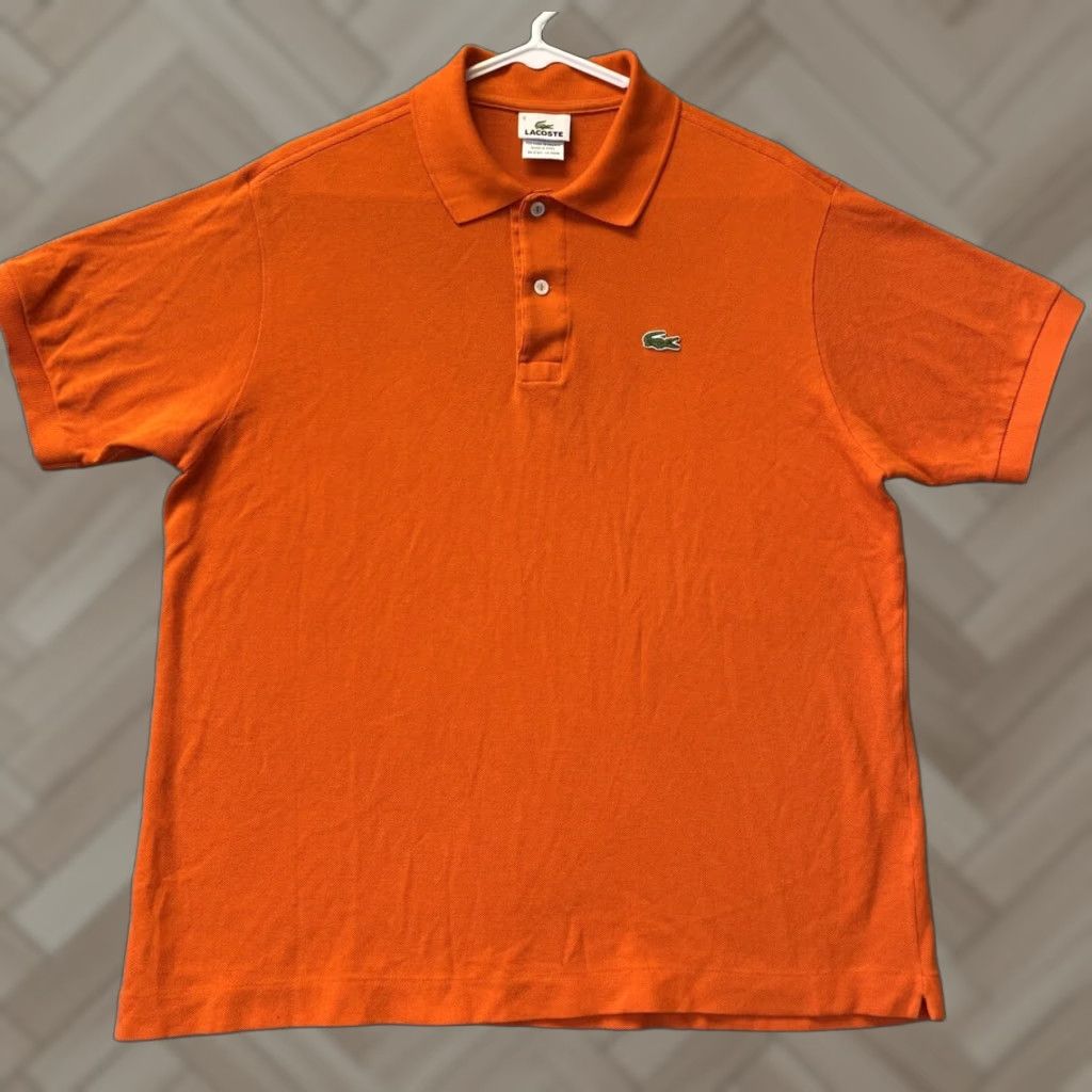 Lacoste LACOSTE Polo Shirt Orange Adult XL 6 Short Sleeve Logo Gator Classic Men’s 108-43 Size US XL / EU 56 / 4 - 1 Thumbnail