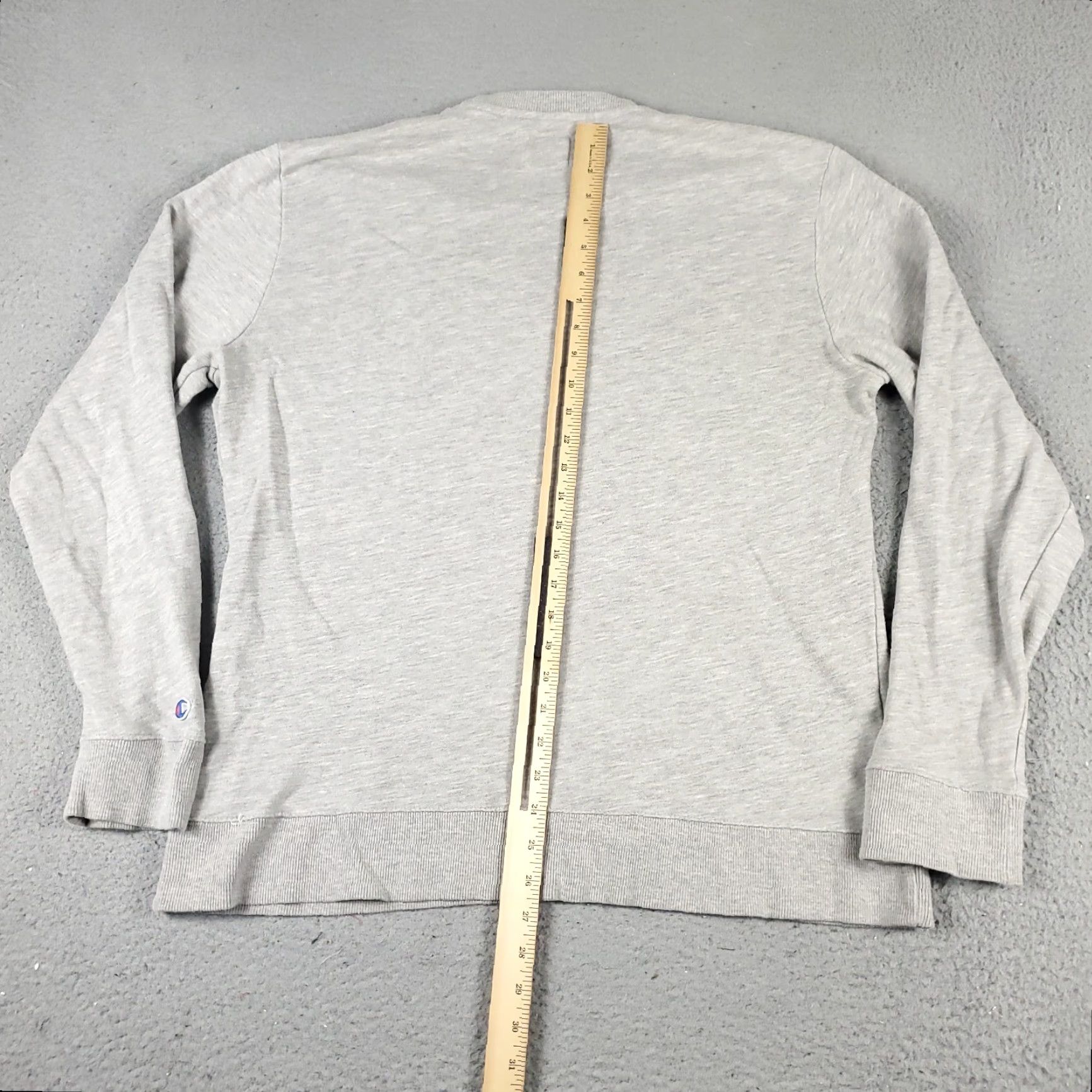 Champion VINTAGE Champion Mens Large Gray Pullover Sweater Knitted Logo Zip Casual All Seasons Men Size US L / EU 52-54 / 3 - 6 Thumbnail