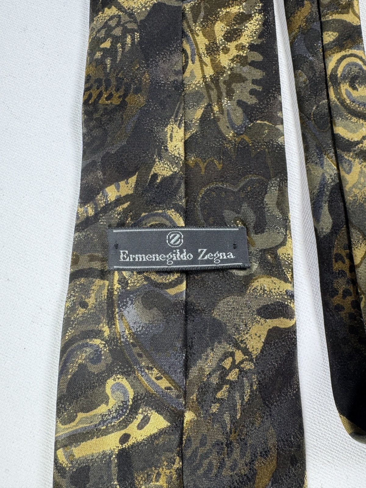Ermenegildo Zegna ERMENEGILDO ZEGNA Men's Silk Necktie ITALY Paisley Size ONE SIZE - 3 Thumbnail