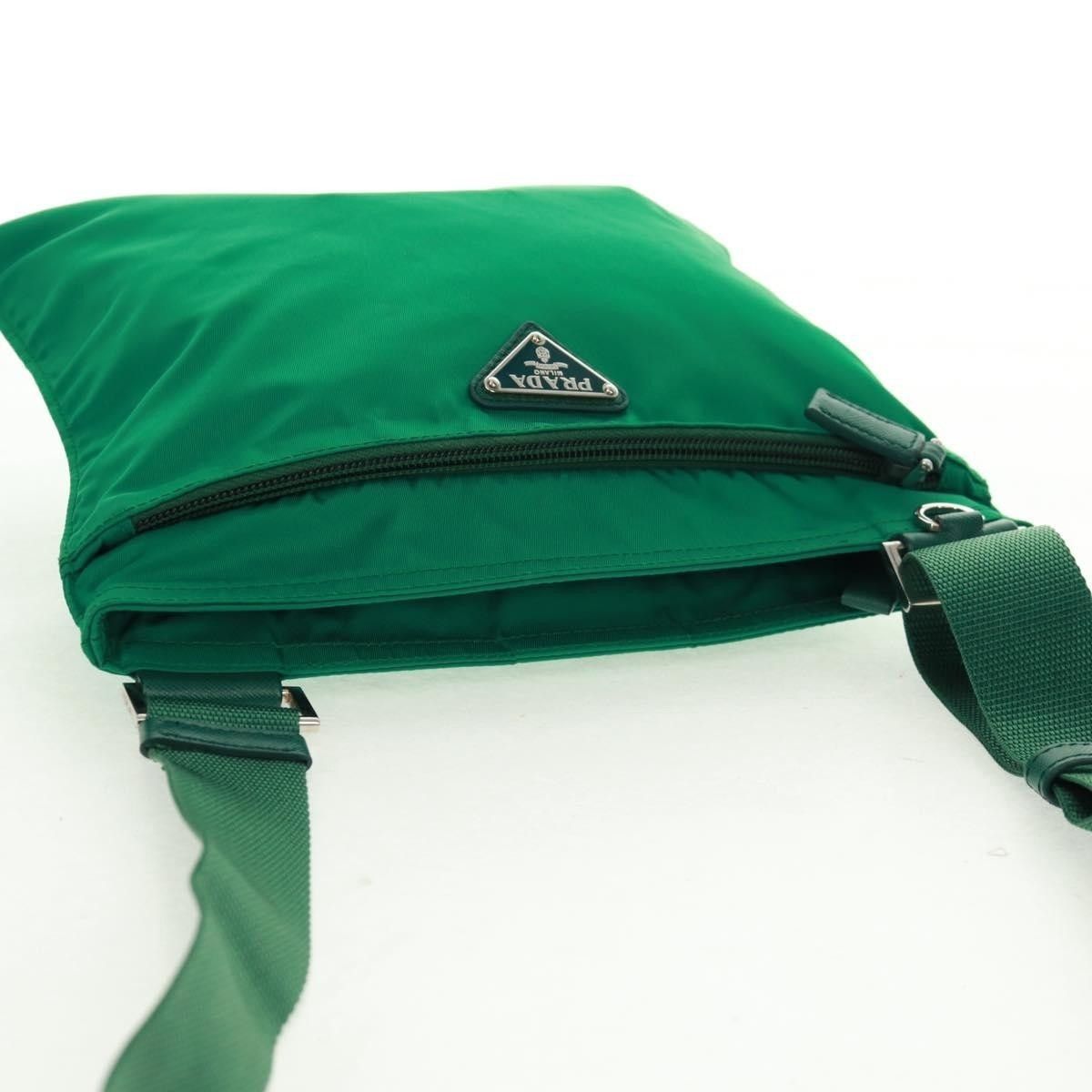 Prada PRADA Shoulder Bag Nylon Green Silver Auth 164302V Size ONE SIZE - 5 Thumbnail