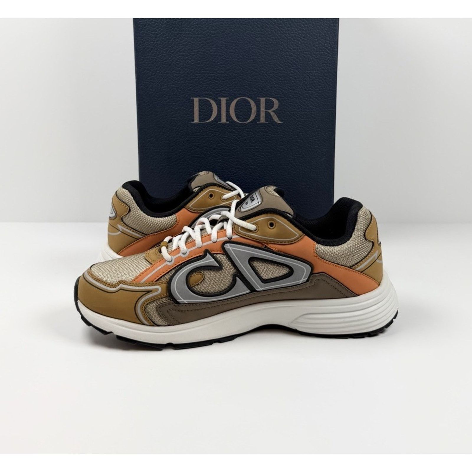 Dior Size 43EU/10US - Dior B30 Brown Orange Sneakers Size US 10 / EU 43 - 6 Thumbnail